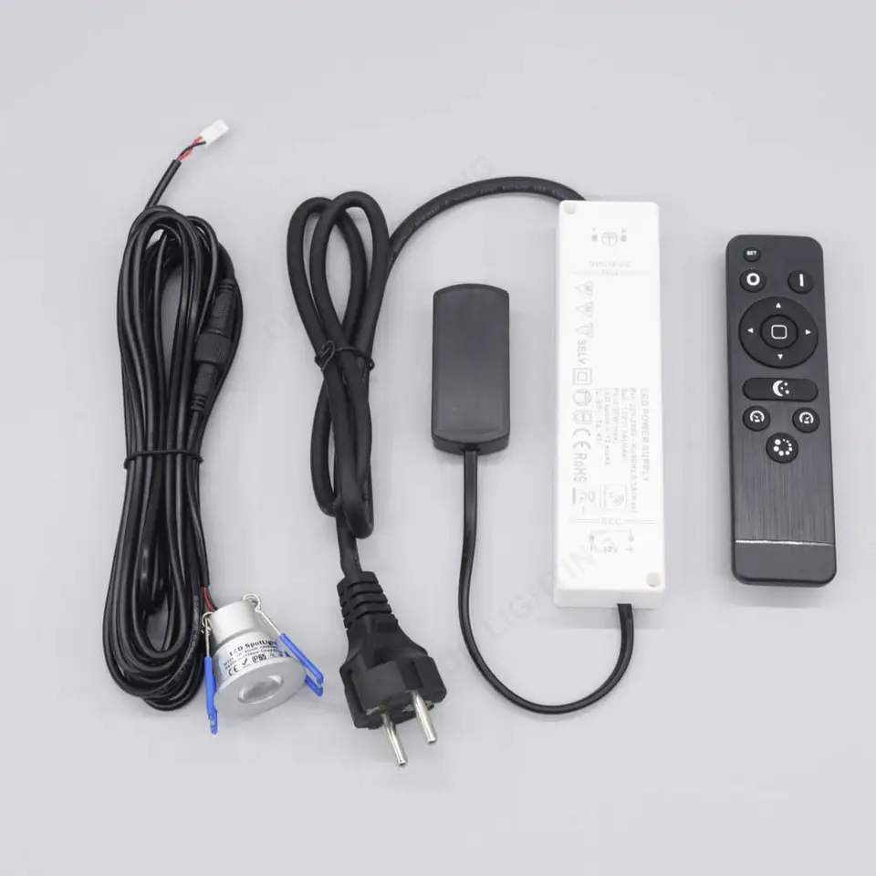 LED Inbouwspots Veranda 12x – Dimbaar & Waterdicht IP65 – 3W 12V Warm Wit 2700K – Zilver – Complete Plug & Play Set met Afstandsbediening - Afbeelding 2