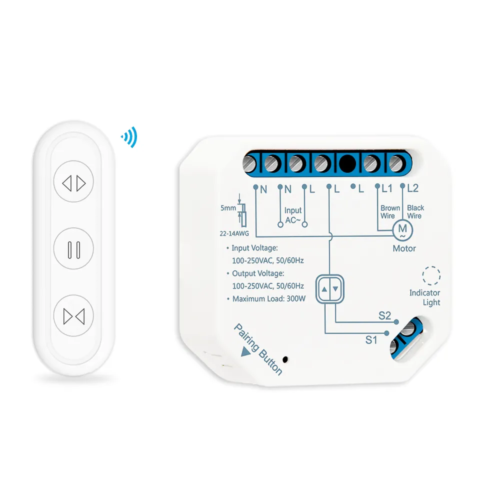 Slimme rolluikmodule wifi – inbouw - met afstandsbediening