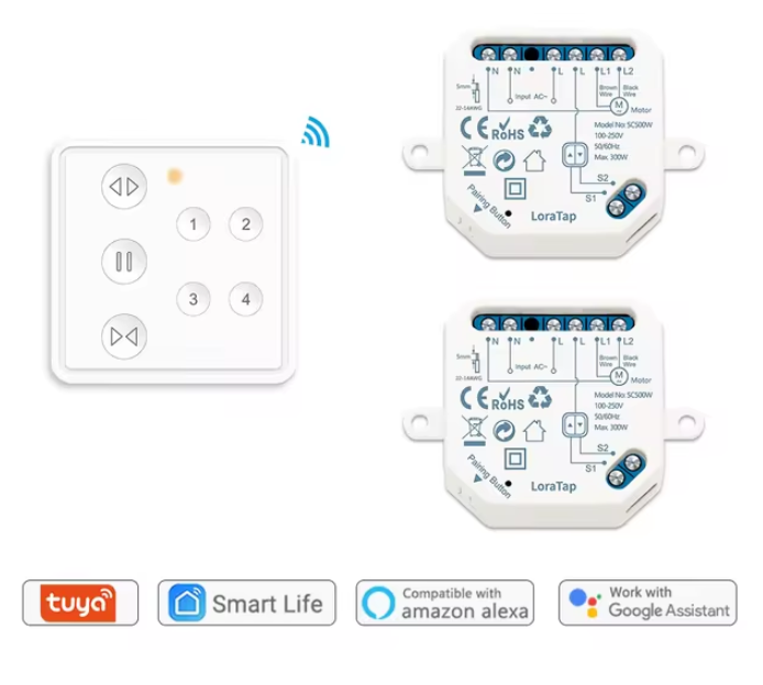 Draadloze RF Afstandsbediening voor Rolluiken – Bedien tot 4 Schakelaars! - Afbeelding 2