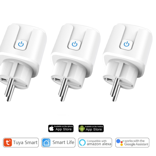 Slimme Wifi Stekker 3-Pack met Energiemeter – App & Spraak
