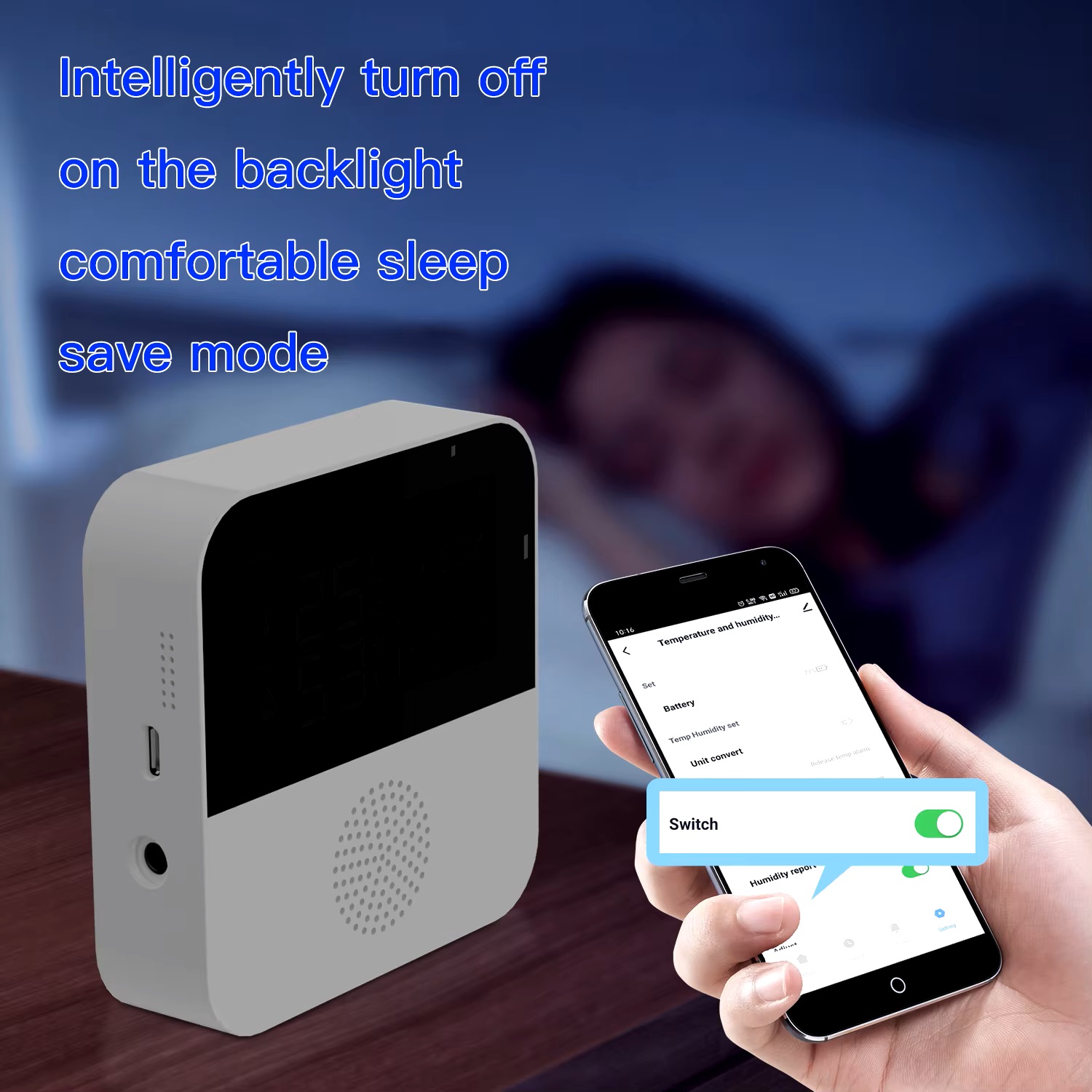 Slimme Wifi Thermo- en Hygrometer met LCD Display - Afbeelding 2