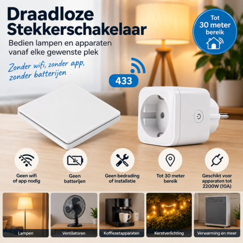 Draadloze stekkerschakelaar functies