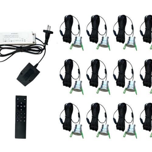 Veranda LED Inbouwspots IP65 met Afstandsbediening – Set van 12 – Warm Wit – Dimbaar – Plug & Play