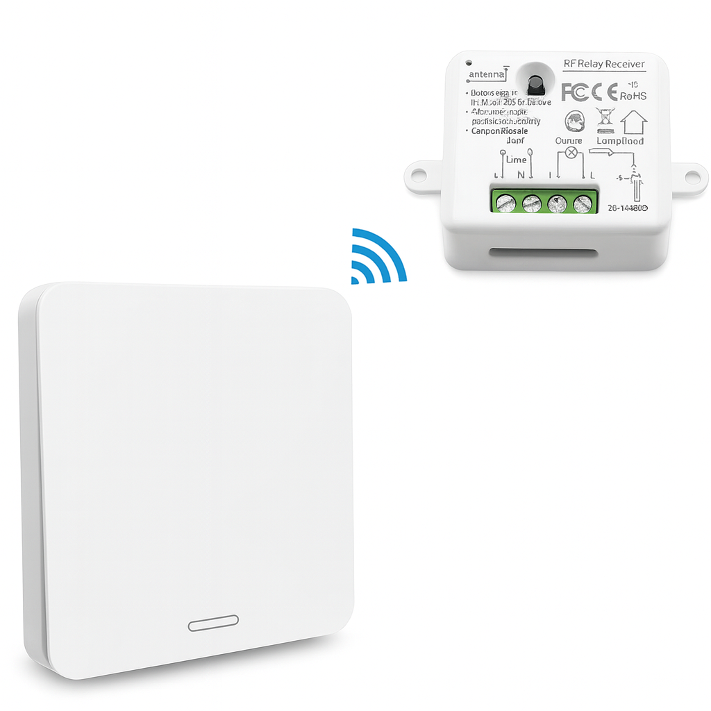 Draadloze lichtschakelaar | Combiset | Kinetisch - Geen Batterij Nodig | Schakelaar - Ontvanger - Afbeelding 2