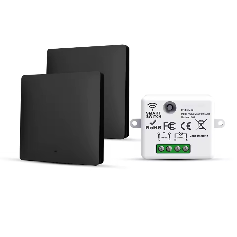 Draadloze Kinetische Lichtschakelaar Set – 2 Schakelaars, 1 Ontvanger, Batterijvrij - Afbeelding 2