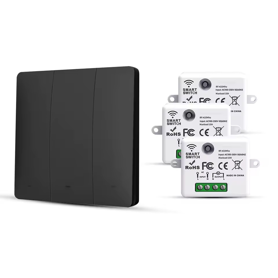 Draadloze Lichtschakelaar Set | Zwart | Kinetisch & Zonder Batterij | Inclusief Schakelaar en Ontvanger - Afbeelding 7