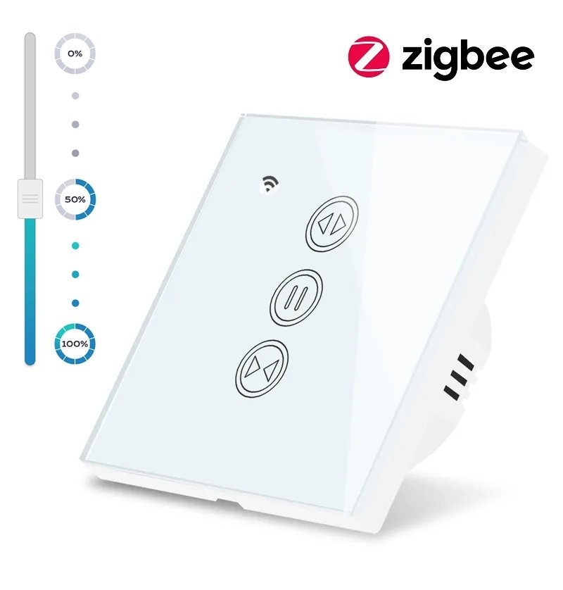 slimme zigbee rolluikschakelaar met percentagefunctie