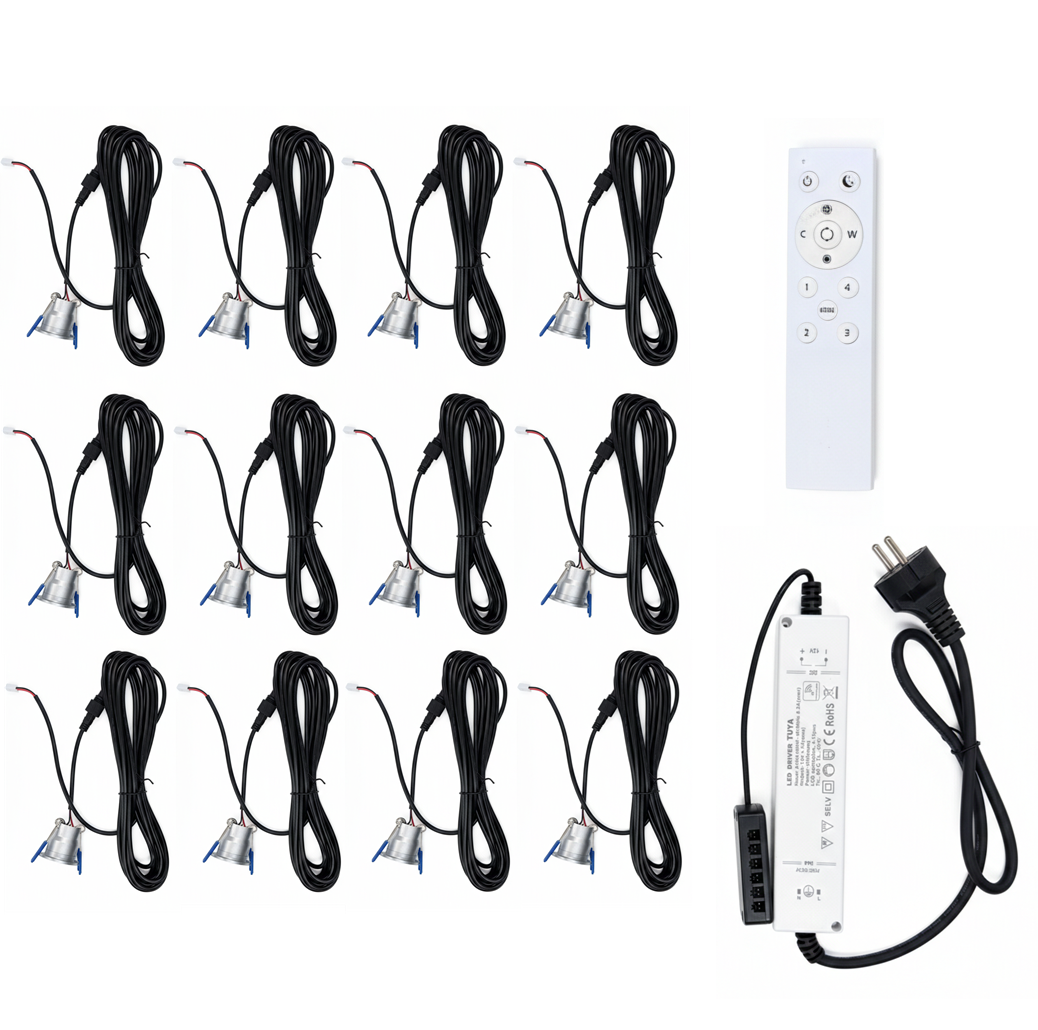 Slimme Veranda LED Inbouwspots Set IP65 – App & Afstandsbediening - Afbeelding 6