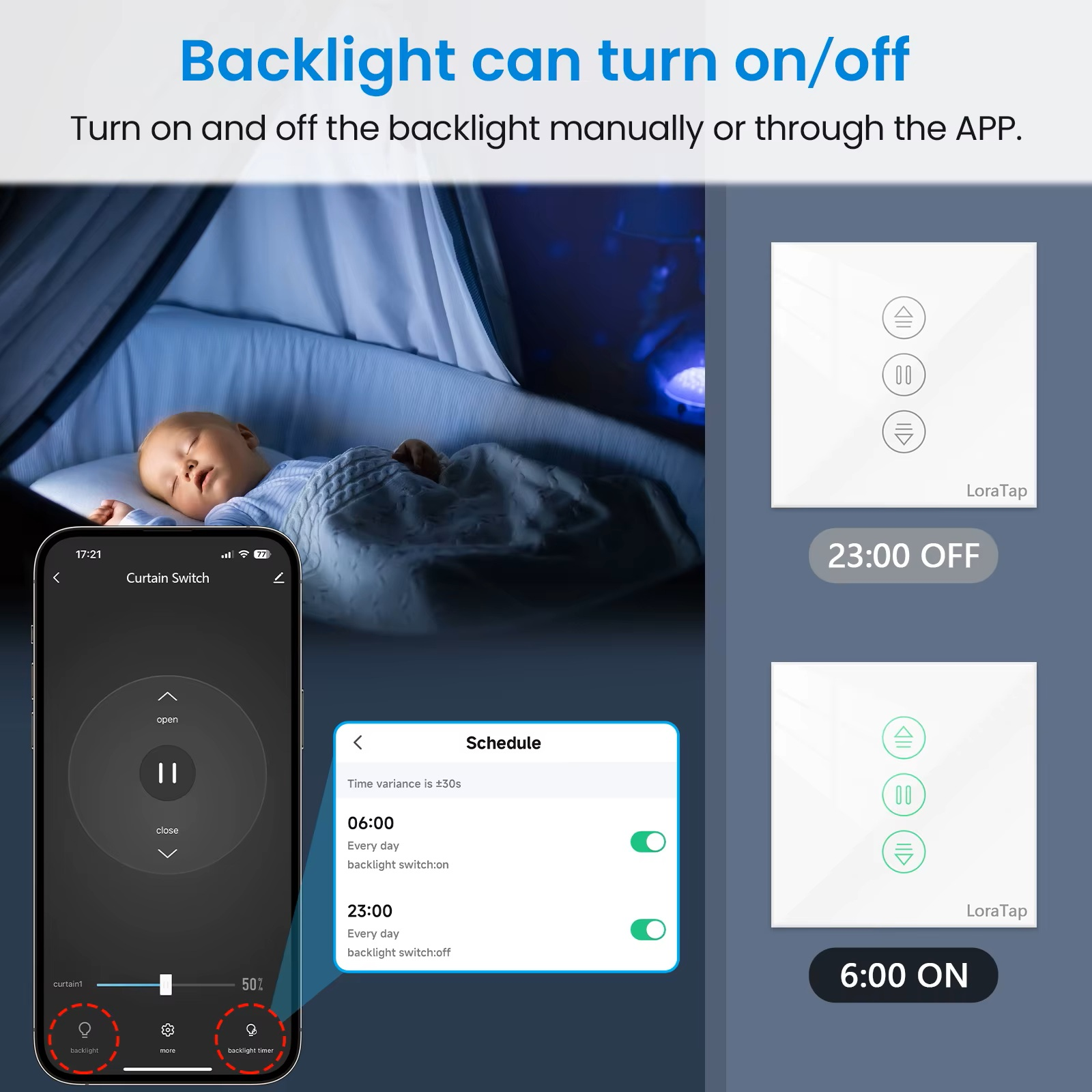 Slimme rolluikschakelaar - met kalibreerbare percentagefunctie en led - Afbeelding 4