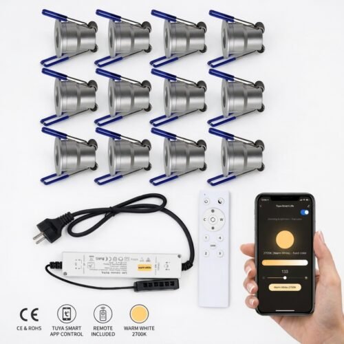 Slimme Veranda LED Inbouwspots Set IP65 – App & Afstandsbediening