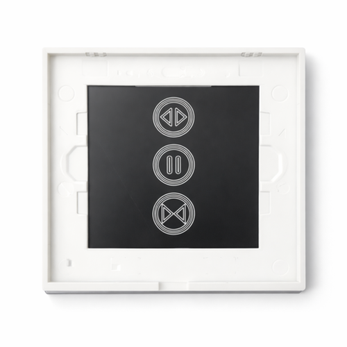 Alternative view of Glazen Paneel Rolluikschakelaar – Vervangfront Zwart/Wit