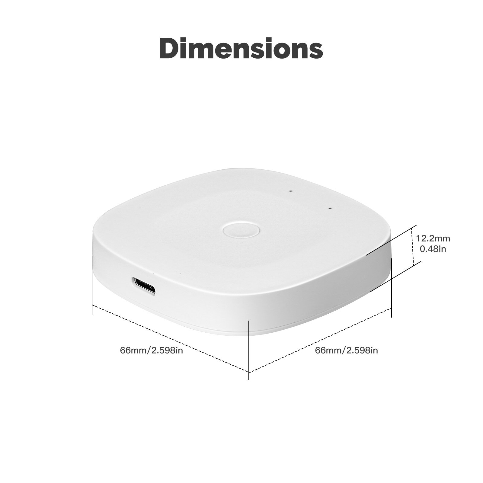 Zigbee Gateway afmeting