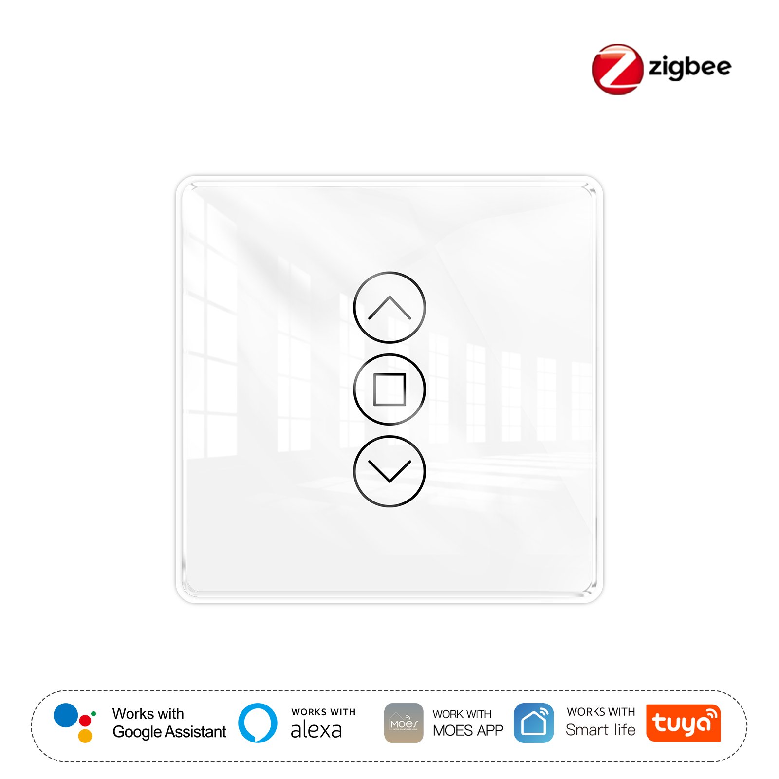 Zigbee Rolluikschakelaar Wit