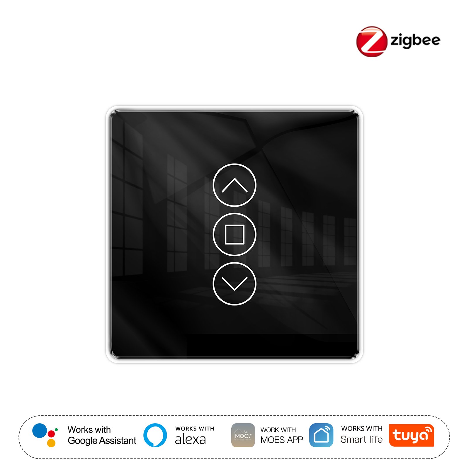 Zigbee Rolluikschakelaar Zwart